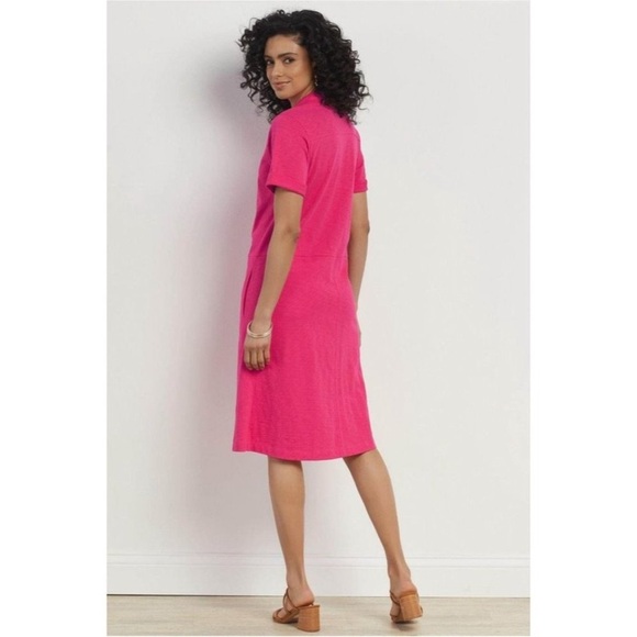Soft Surroundings Filipa Shirtdress in Bright Rose - Picture 8 of 8